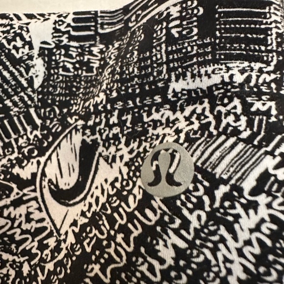 Lululemon Wunder Train High-Rise Tight 25" Tear It Up Alpine White Black - Picture 6 of 9